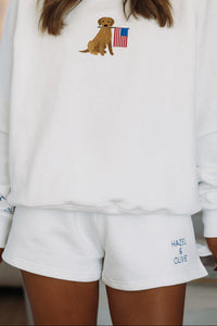Hazel & Olive W79 H&O Sweat Shorts - White