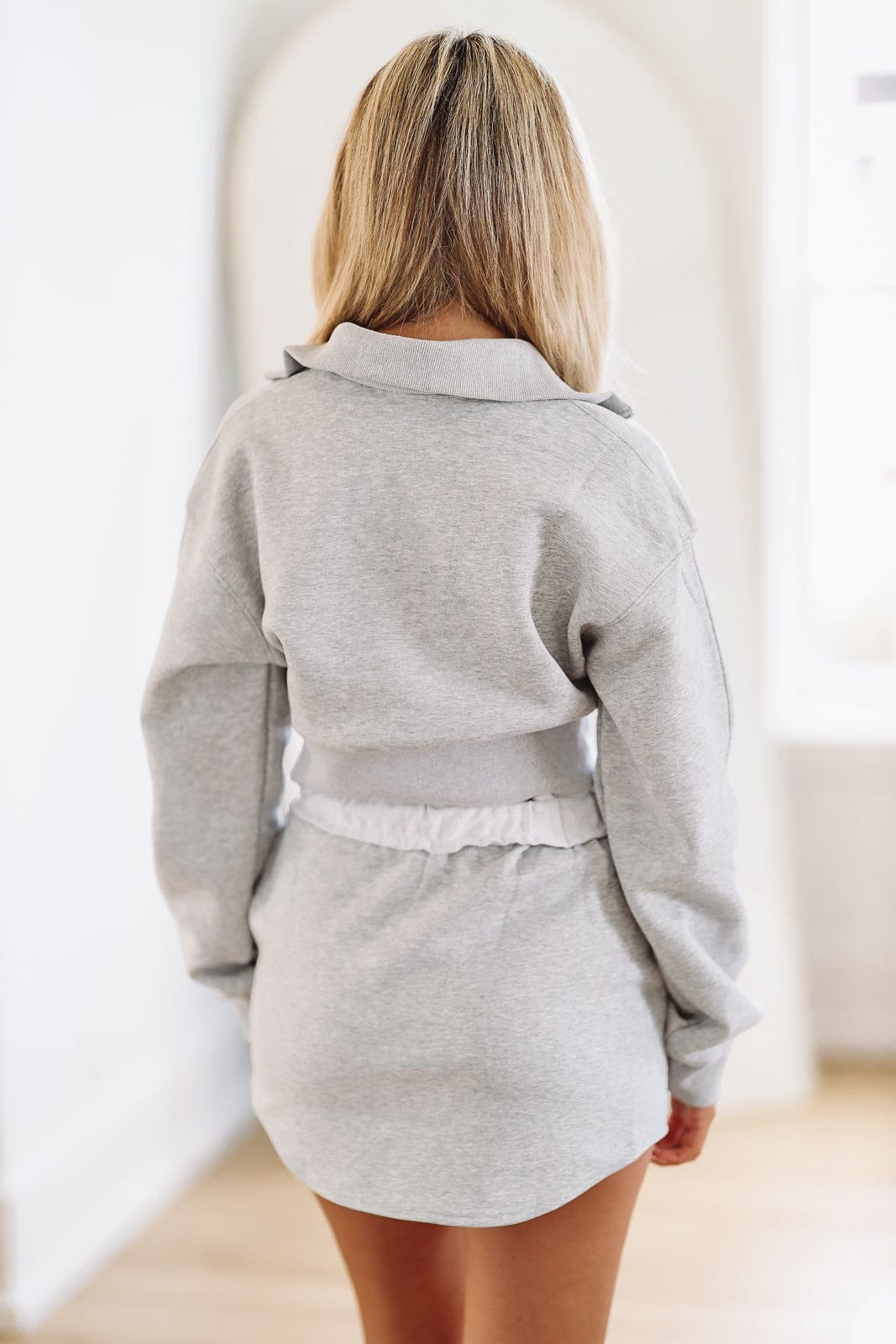 Warm Me Up Crop Pullover - Heather Grey-HAZEL & OLIVE-Small-
