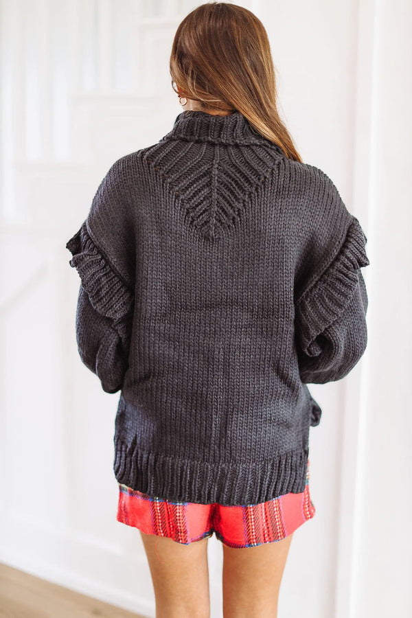 Weekend Love Sweater - Black-HAZEL & OLIVE-Small-