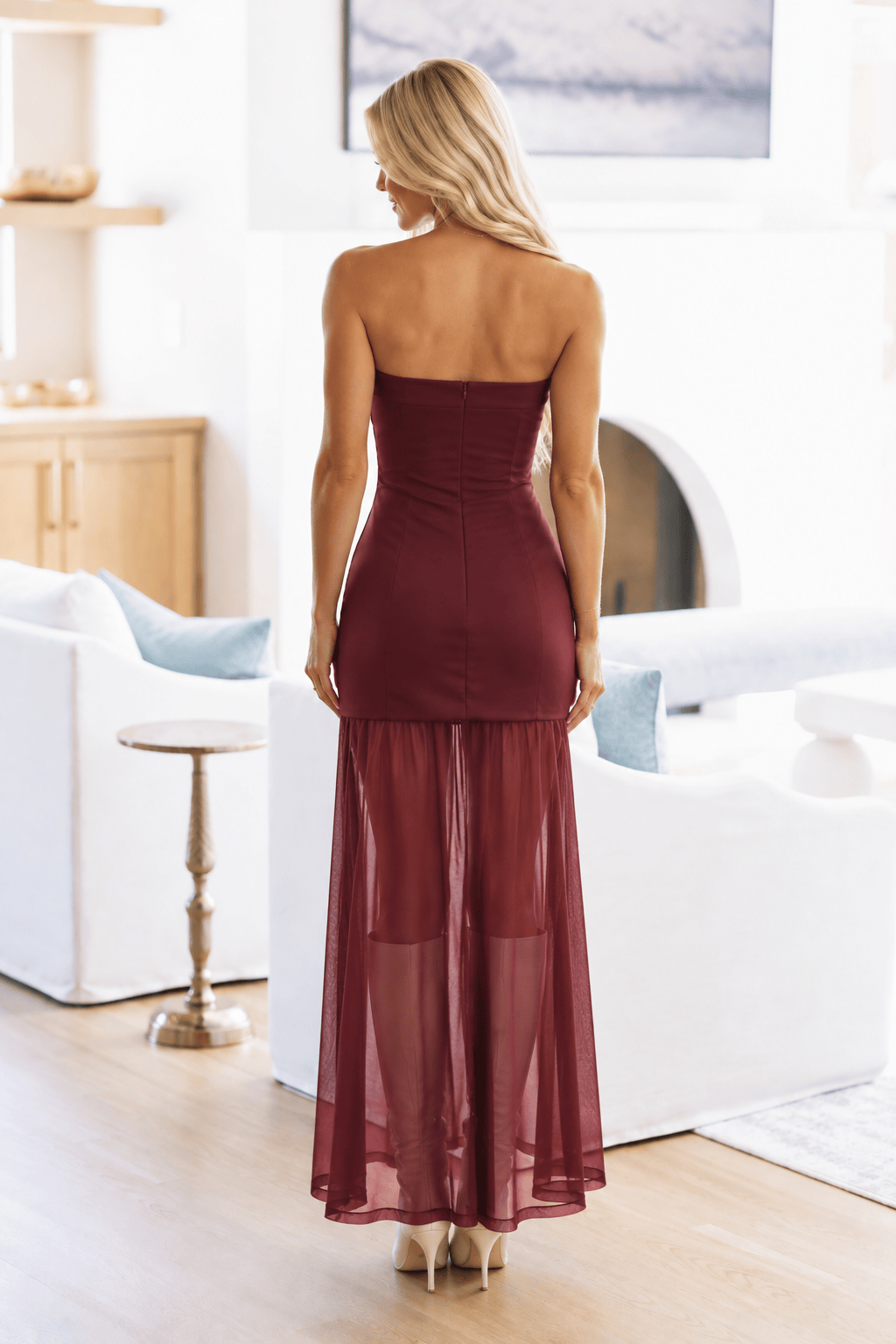 HMD14745 99 Reasons Midi Dress - Burgundy