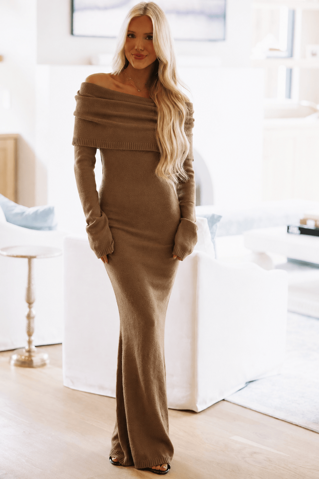 LD11895 Quietly Captivating Maxi Dress - Mocha