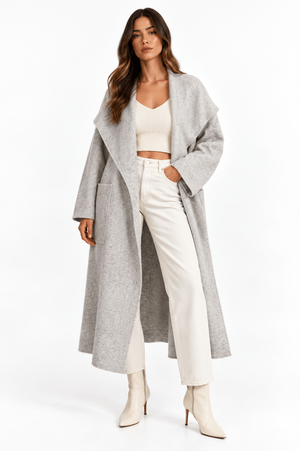 MJK6755SS Autumn at Ease Long Cardigan - Heather Grey