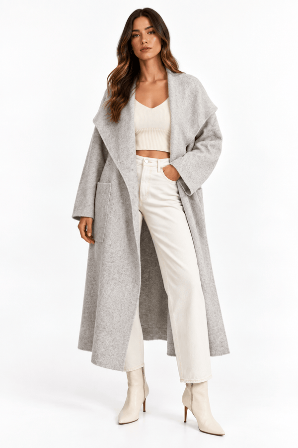 MJK6755SS Autumn at Ease Long Cardigan - Heather Grey