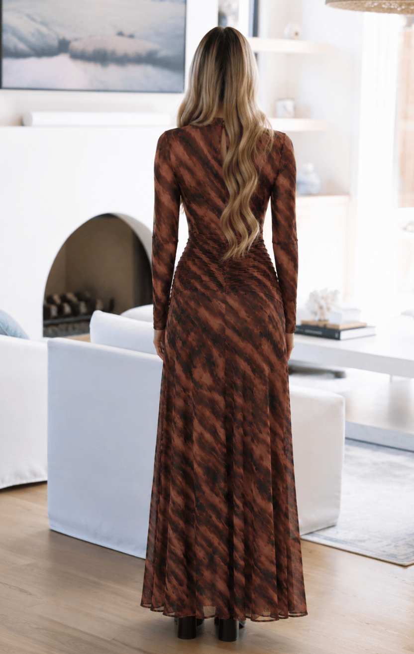 SHD4218 Untamed Allure Maxi Dress - Brown