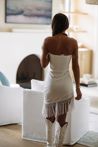 SM/D21275A Bid Day Beauty Mini Dress - White