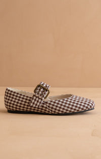 Soho/CG/2/3 Sunday Stroll Ballet Flats - Brown Gingham