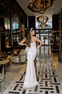 Bowtiful Bride Dress - White-Hazel & Olive-Small-